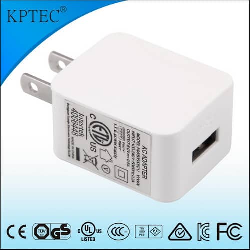 5W UL USB white